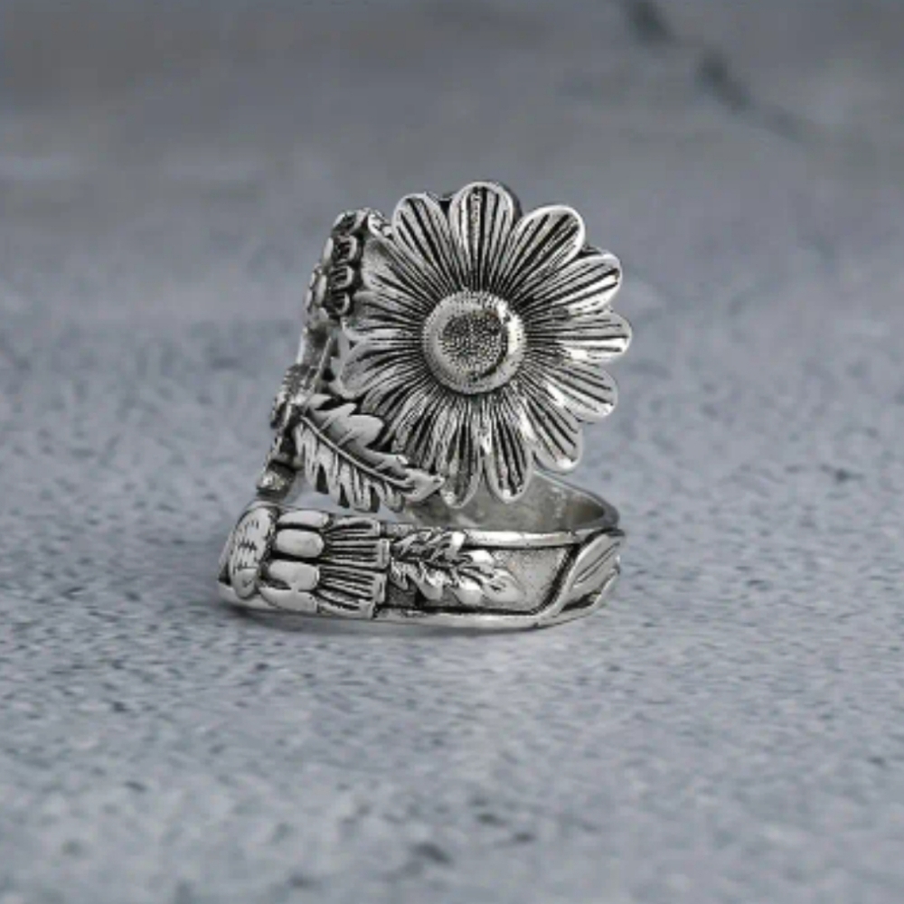 Sunflower Spoon Ring
